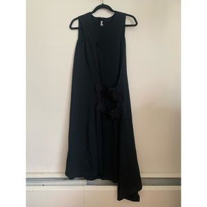 Acne Studios black sleeveless asymmetrical dress